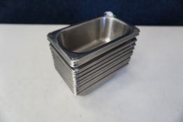 10no. Gastronorm Pans 80 x 150 x 65mm