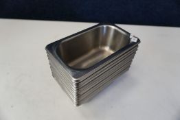 10no. Gastronorm Pans 80 x 150 x 65mm