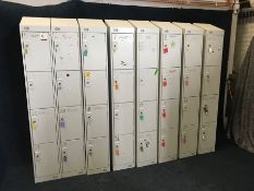 8no. Metal 4-Pod Lockers with Some Keys as Illustrated, Please Note: Not All keys are Present