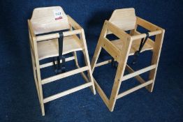 2no. Timber Highchairs