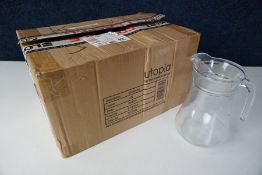 6no. Boxed and Unused Utopia Glass Water Jugs
