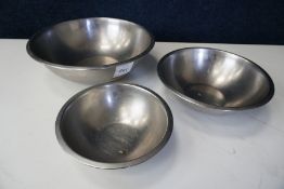 3no. Various Size Commercial Mixing Bowls