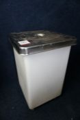 Mobile Storage Bin with Stainless Steel Lid