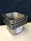 5no. Gastronorm Pans 135 x 150 x 100mm