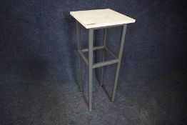 Marble Top Metal Frame High Level Table 400 x 400 x 1000mm