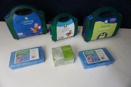 3no. First Aid Kits and 2no. Core Plast Plaster Kits and Core Wipe Sterile Cleansing Wipes as