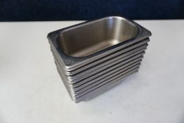 10no. Gastronorm Pans 80 x 150 x 65mm