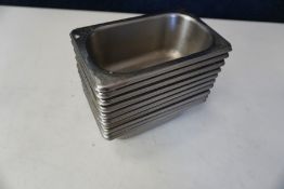 10no. Gastronorm Pans 80 x 150 x 65mm