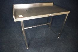 Stainless Steel Corner Prep Table with Splashback 1270 x 960 x 700mm