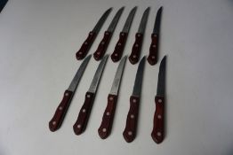 Set of 10no. Tramontina Stainless Steel Steak Knives