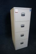 4-Drawer Metal Filing Cabinet with Key and Quantity of Supsension File Folders