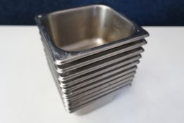 Stainless Steel Gastro Condiment Holder Complete with Gastro Trays , 800 x 220 x 300mm