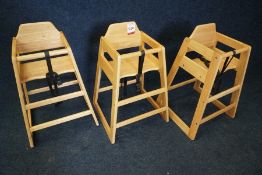 3no. Timber Highchairs