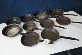 10no. Various Size Frying Pans