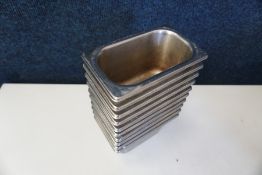 10no. Gastronorm Pans 80 x 150 x 100mm