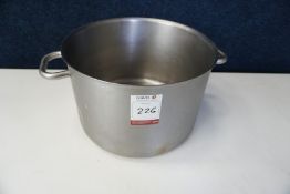 Stainless Steel Commercial Stock Pot 360mm dia x 240mm Deep