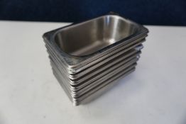 10no. Gastronorm Pans 80 x 150 x 65mm