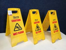 3no. Zenith Wet Floor Signs as Lotted