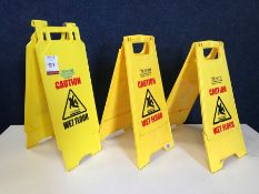 3no. Zenith Wet Floor Signs as Lotted