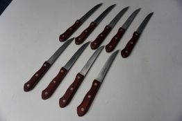 Set of 9no. Tramontina Stainless Steel Steak Knives