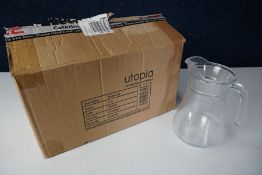6no. Boxed and Unused Utopia Glass Water Jugs