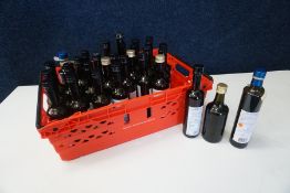 Quantity of Various Opened Bottles of Olive Oil as Lotted, Crate Not Included