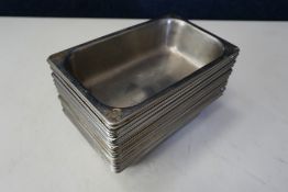 13no. Gastronorm Pans 135 x 235 x 65mm