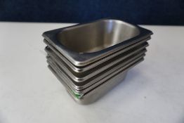 6no. Gastronorm Pans 80 x 150 x 65mm