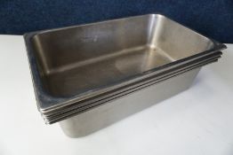 4no. Gastronorm Pans 500 x 300 x 150mm