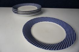 5no. Patterned Rim Plates 265mm dia