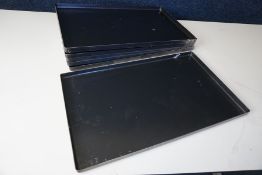 6no. Unused Bourgeat Blue Steel Baking Trays 530 x 320mm