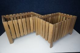 2no. Decorative Timber Storage Boxes 620 x 380 x 390mm