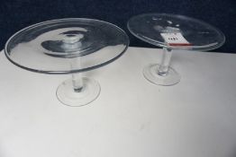 2no. Glass Cake Stands