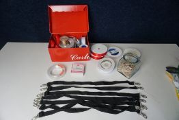 Quantity of Various Fabric Reels, String and Clips as Lotted