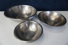 3no. Various Size Commercial Mixing Bowls