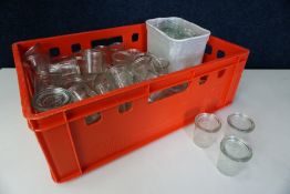 Quantity of Weck Mini Glass Jars with Quantity of Lids as Illustrated