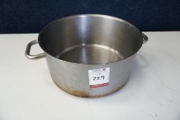 Stainless Steel Commercial Stock Pot 360mm dia x 180mm Deep