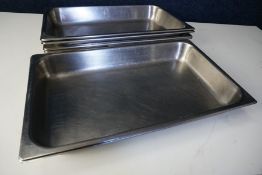 5no. Gastronorm Pans 500 x 300 x 65mm