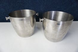 2no. Stainless Steel Wine Buckets