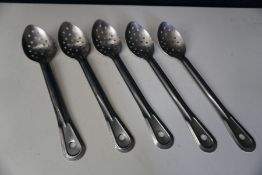 5no. Perforated Commercial Spoons