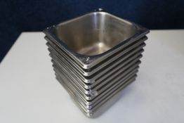 10no. Gastronorm Pans 135 x 150 x 100mm