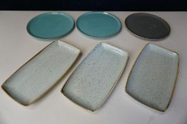 6no. Various Speckled Pattern Porcelain Plates