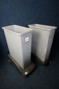 Rubbermaid Mobile Bin Trolley and Trust Mobile Bin Trolley, With 2no. Bins