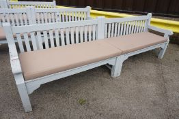 Outdoor Timber Bench with Cushions 3000mm wide