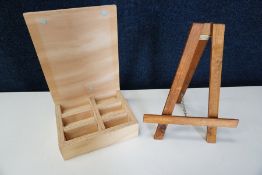 Tabletop Timber Easel and Timber Display Stand