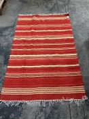 Red Striped Interior Floor Rug 1200 x 1800mm