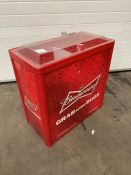 Unused Budweiser Branded Ice Chiller Unit's Damage to Lid as Illustrated