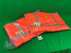 2no. Seen CBJENGORXL Orange High Visibility Jacket, Size: XL
