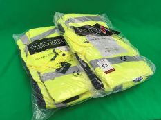 2no. Warrior Tulsa High Visibility Workwear Jackets, Size: 4XL