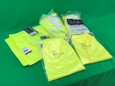 6no. Various Yellow High Visibility Trousers, Comprising; 2no. Large, 1no. X Large, 3no. 2XL